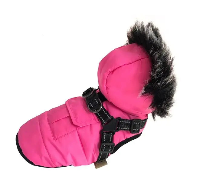 Cozy Fur-Collar Pet Winter Vest